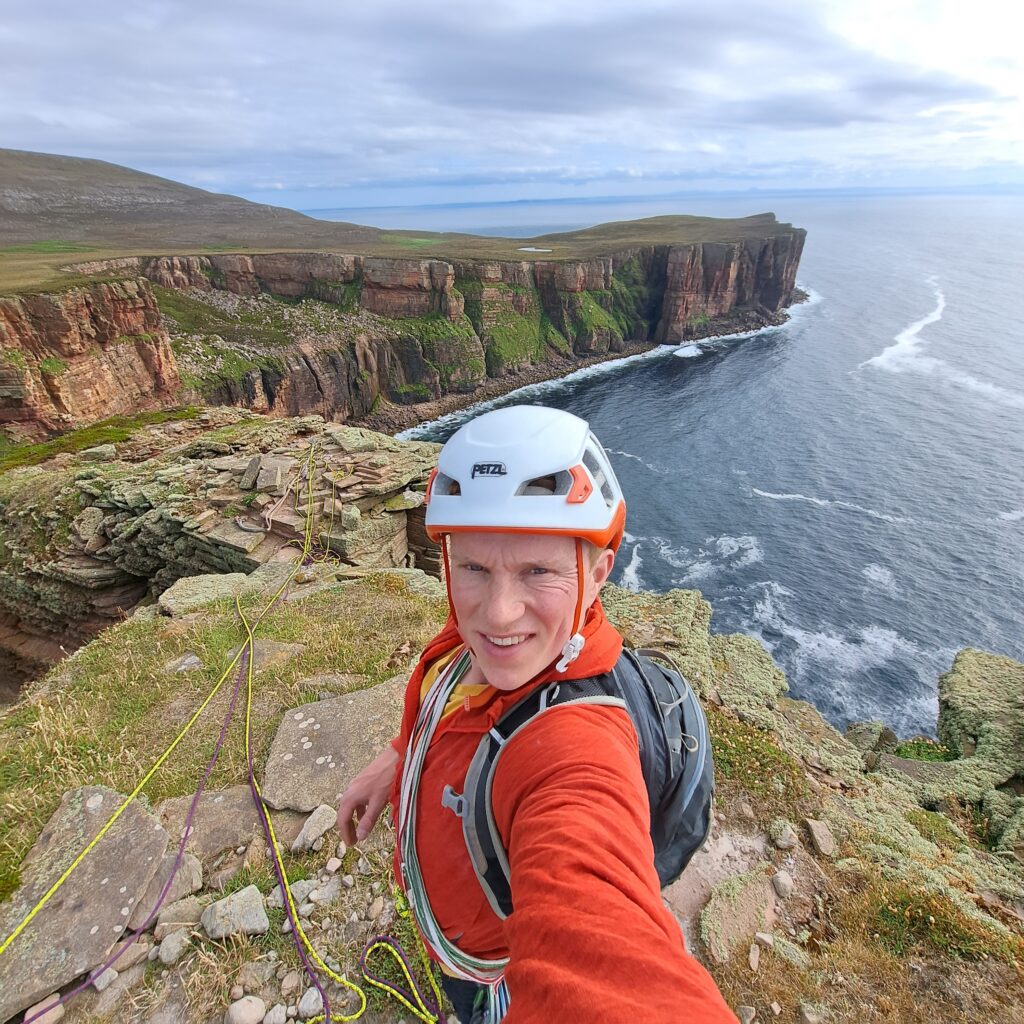 Liam on the Old Man of Hoy