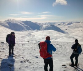 Blue Sky day for Winter Skills Course in Glenshee Winter Skills course Glenshee