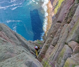 More adventurous climbing on the Old Man of Hoy Old Man of hoy guiding