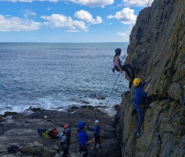 Group climbing session Climbing taster session Aberdeen Coast